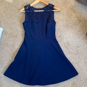 Blue mini dress